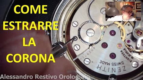 Come estrarre la corona dell'orologio .